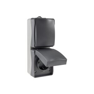 NUQUI Feuchtraum Schalter & Steckdose IP54, Aufputz,...