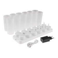LED Teelichter 12er Set flackernd mit Batterie – warmweiß