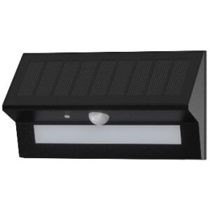 LED Solar Wandleuchte SWL-AS400, IP44, PIR, 400lm, warmweiß 3000K