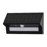 LED Solar Wandleuchte SWL-AS400, IP44, PIR, 400lm, warmweiß 3000K