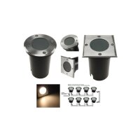 LED Boden-Einbaustrahler GU10 trittfest Edelstahl 230V IP65 Außen für Garten