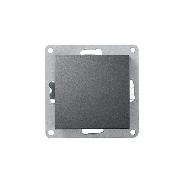 McPower „Flair“ Taster anthrazit – UP 250V~/10A, 81mm, Schraubanschluss