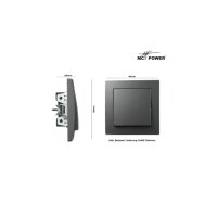 McPower „Flair“ Taster anthrazit – UP 250V~/10A, 81mm, Schraubanschluss