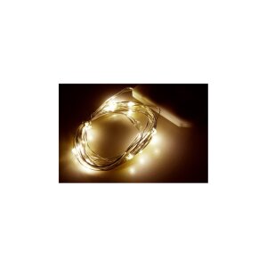 LED Draht-Lichterkette McShine "Micro" – 20 warmweiße LEDs, 2 m, Batteriebetrieb