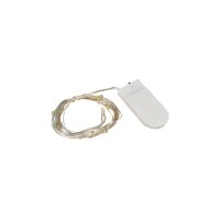 LED Draht-Lichterkette McShine "Micro" – 20 warmweiße LEDs, 2 m, Batteriebetrieb