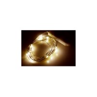 LED Draht-Lichterkette McShine "Micro" – 20 warmweiße LEDs, 2 m, Batteriebetrieb