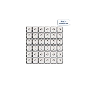 McPower Flair Steckdosen 36er-Pack, UP, Steckanschluss,...