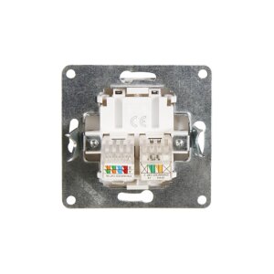 McPower Flair Netzwerkdose RJ45 + RJ11, Cat5e, ISDN, UP,...