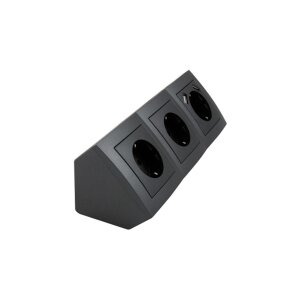 McPower Flair 3-fach Steckdosenblock mit USB anthrazit | Aufbau | 230V