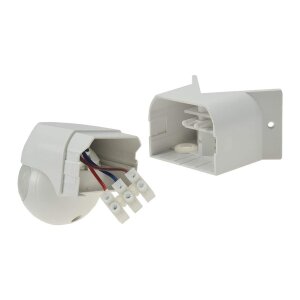 Bewegungsmelder CBM für Ecke – Weiß, 200°, 12 m, IP44 | LED-geeignet & wetterfest