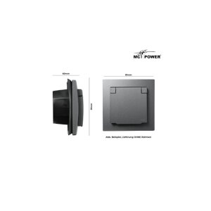 McPower „Flair“ IP44 Steckdose – 250V, 16A, Steckanschluss, UP