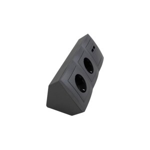 Steckdosenblock McPower „Flair“ anthrazit – 2x Schutzkontakt + 2x USB
