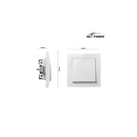 Kreuzschalter McPower Flair, 250V~/10A, UP, weiß