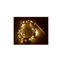 LED Draht-Lichterkette McShine "Micro" – 50 warmweiße LEDs, 5 m, Batteriebetrieb