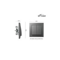 McPower Flair Jalousie-Taster anthrazit – 250V~/10A, UP, Hoch/Runter