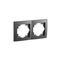 McPower „Flair“ Rahmen 2-fach anthrazit – 152x81mm, IP20