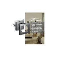 McPower Flair Schutzkontakt-Steckdose UP anthrazit mit Einsteckschutz | 250V/16A