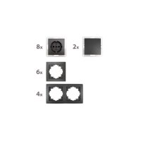 McPower Flair Standard Set 20-teilig Anthrazit | Schalter & Steckdosen
