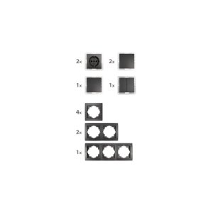 McPower Flair Flur Set 13-teilig Anthrazit | Schalter...
