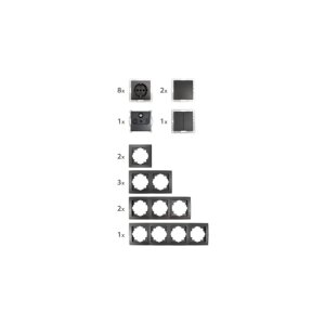 McPower Flair Wohnlandschaft Set 20-teilig Anthrazit |...