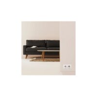 Steckdosen Set McPower Flair „Beginner 2S-Style“, weiß + Glasrahmen – 3-teilig