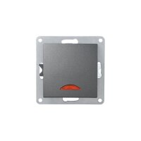 McPower Flair Schalter anthrazit mit Kontroll-Leuchte – 250V~/10A, Unterputz
