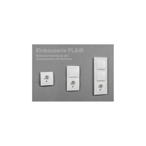Schalter und Steckdosen Set McPower Flair „Tür 2-fach-Style“ – Weiß + Glasrahmen