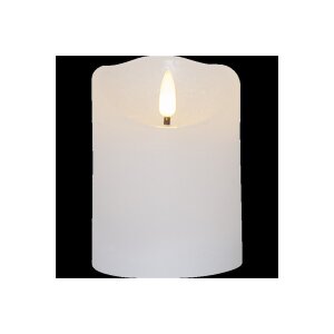 LED-Wachskerze Flamme Serie – 10 cm, Weiß,...