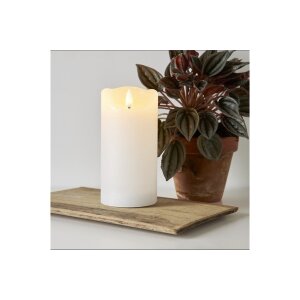 LED-Wachskerze Flamme Serie – 15 cm, Weiß,...