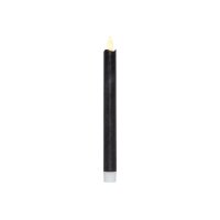 LED LEUCHTERKERZE X2 FLAMME schwarz 24,5cm hoch