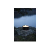 Fackelkerze LED Schwarz für Außen mit Timer – Naturgetreue Flamme, batteriebetrieben