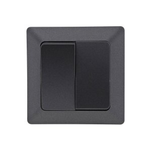 MILOS Serien-Schalter 2-fach, Anthrazit 250V~/ 10A, inkl....