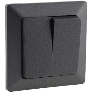 MILOS Serien-Schalter 2-fach, Anthrazit 250V~/ 10A, inkl....