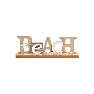 Schriftzug Beach Maritim aus Holz – Aufsteller...