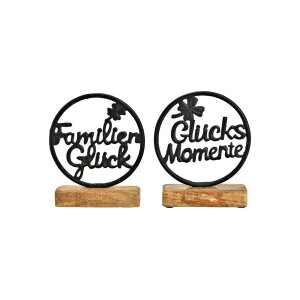 Schriftzug Glücksmoment & Familienglück...