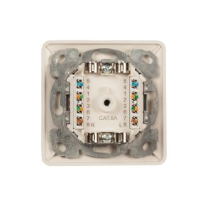 Datendose Cat.6A UP 2xRJ45 RAL9010 oben/unten –...