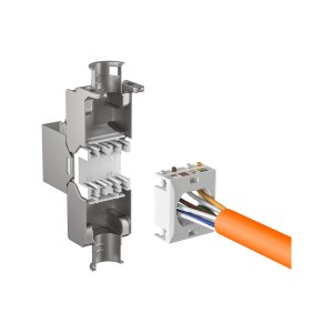 RJ45 Keystone STP Cat.6A – 500MHz, vollgeschirmt,...