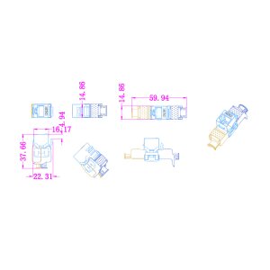 RJ45 Keystone STP Cat.6A – 500MHz, vollgeschirmt, komponentenzertifiziert