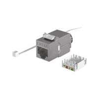 RJ45 Keystone STP Cat.6A – 500MHz, vollgeschirmt, komponentenzertifiziert