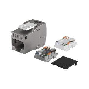 RJ45 Keystone Cat.6A Slimline Shortbody – 10 Gbit,...