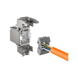 24er Set RJ45 Keystone Cat.6A Slimline – 10Gbit,...