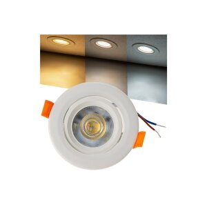ChiliTec LED Einbauleuchte Umschaltbare Lichtfarbe 72 mm...