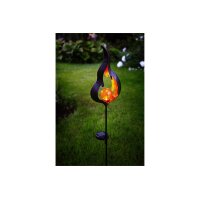 Solarleuchte Melilla LED – Bernsteinfarben, solarbetrieben, 85 cm, IP44 wetterfest
