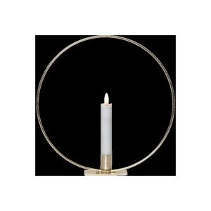 Dekoration FLAMME RING mit Fuß in "Messing"