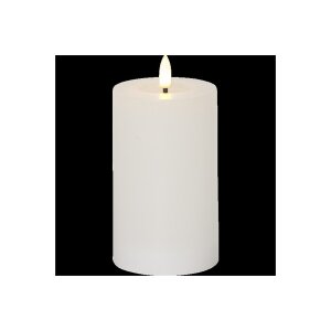 LED-Stumpenkerze Flamme Flow Weiß – 15 cm mit...