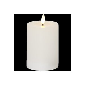 LED-Stumpenkerze Flamme Flow Weiß – 12,5 cm...