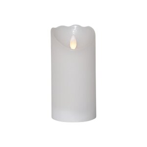 LED Stumpenkerze „Glow“ Weiß –...