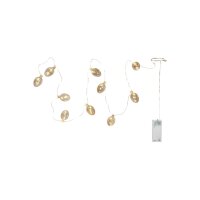 Lichterkette Shimmer mit Glaseiern – warmweiß, Timerfunktion, 135 cm, Innenbereich