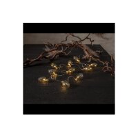 Lichterkette Shimmer mit Glaseiern – warmweiß, Timerfunktion, 135 cm, Innenbereich
