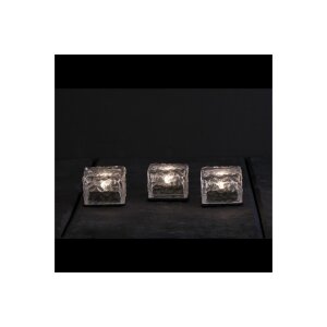Solar-Kerze 3er Set "IceCube"